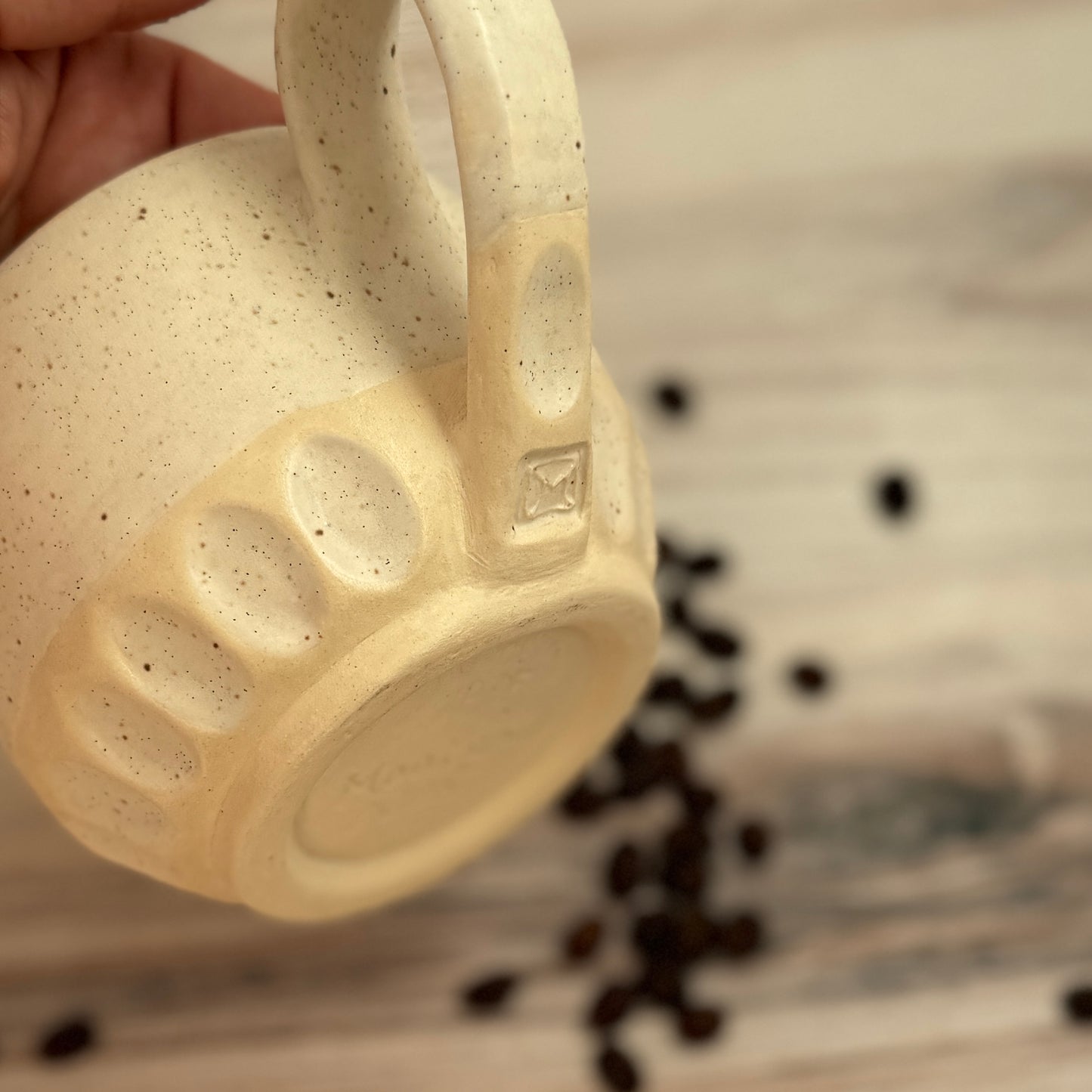 Mugs: Carved Creamy White