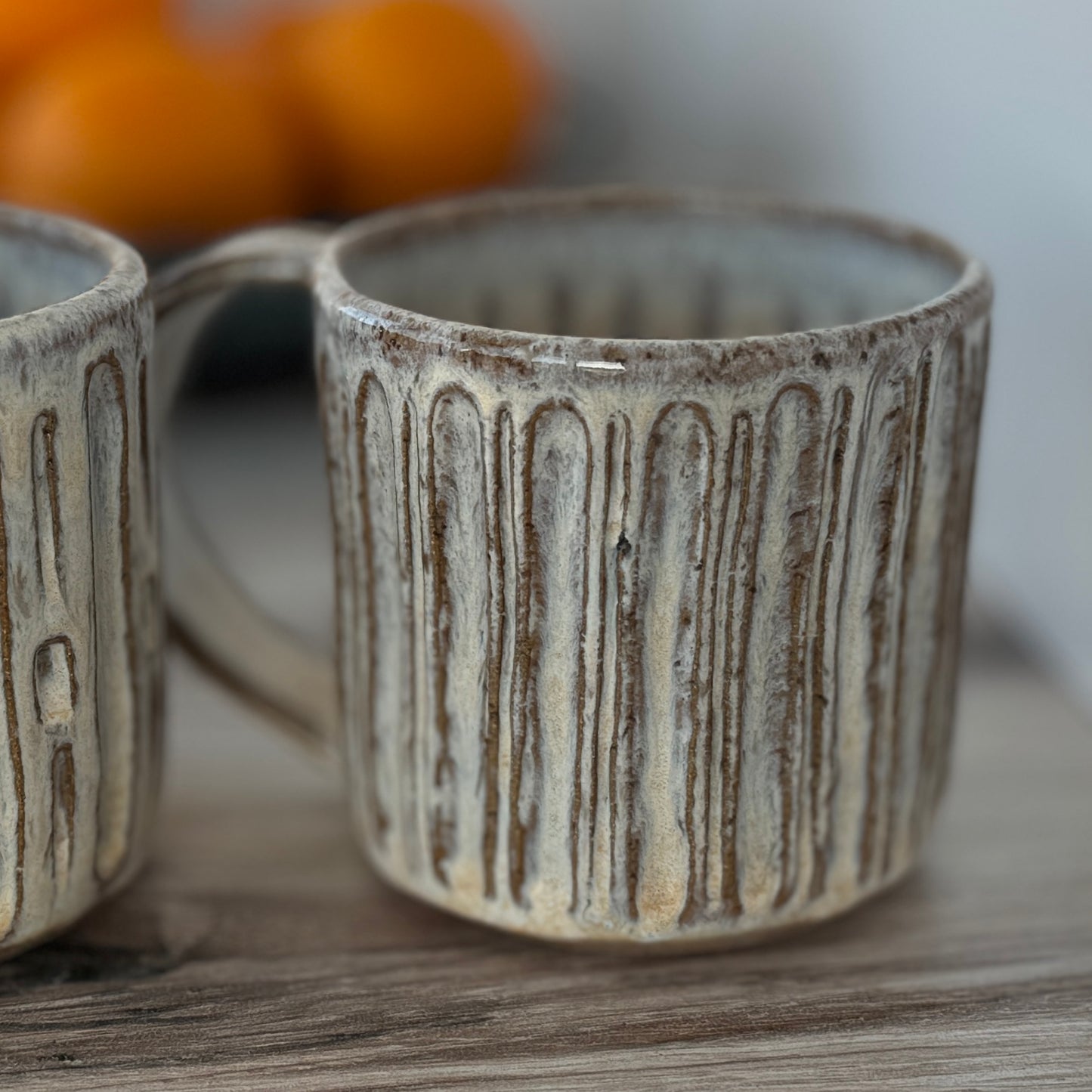 Mugs: Honey Carved (set of 4)