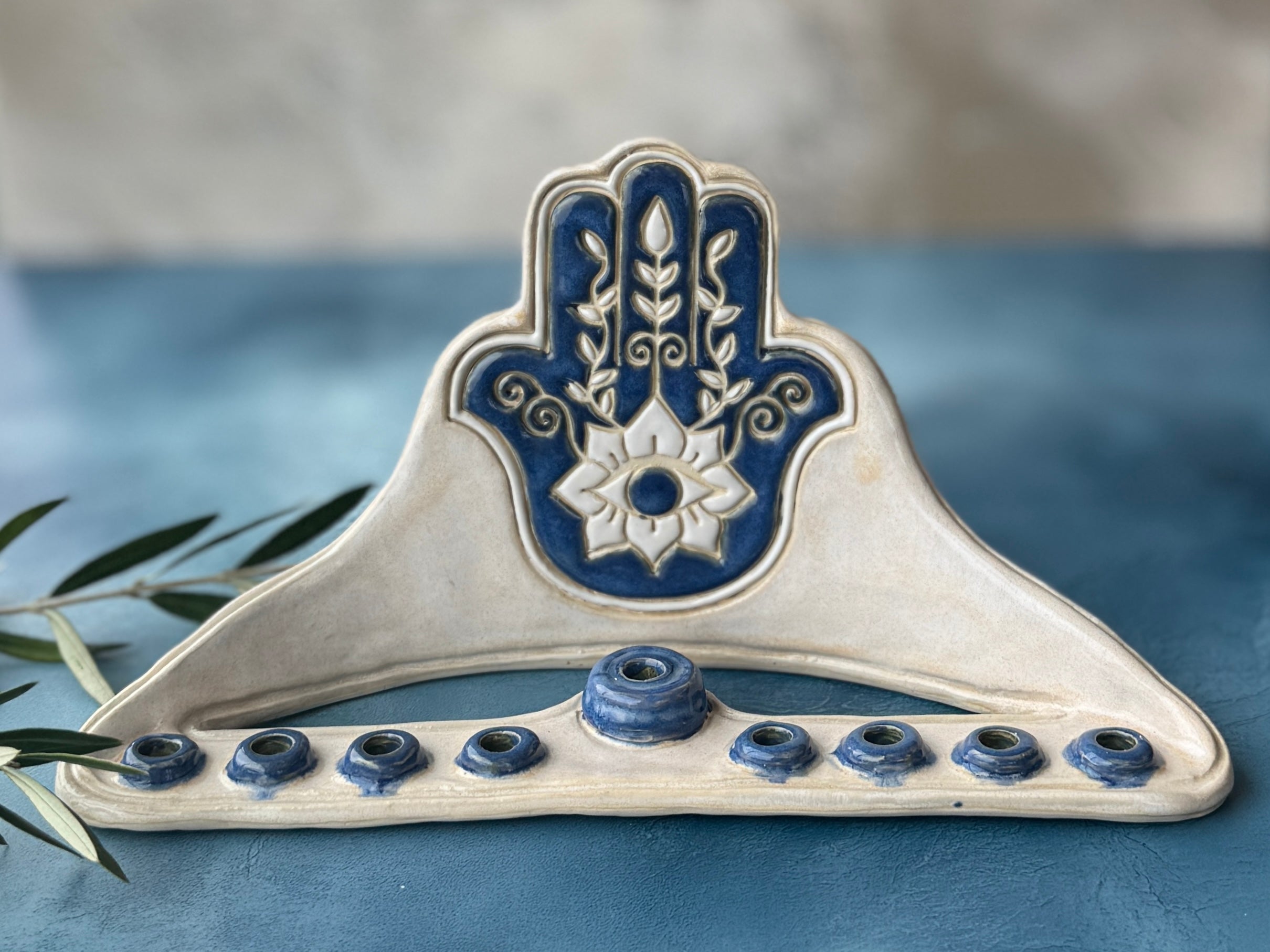 Hanukkah: Hamsa Menorah