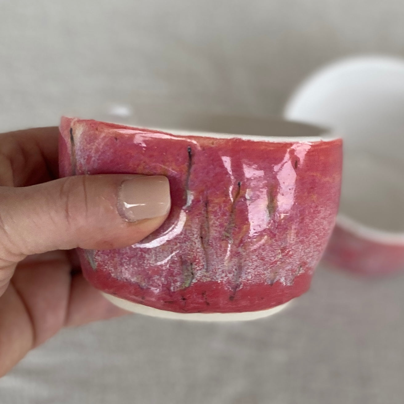 Cups: Pretty in Pink (pair)