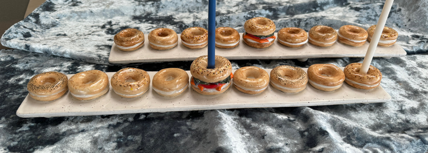 Hanukkah: Bagel Menorah