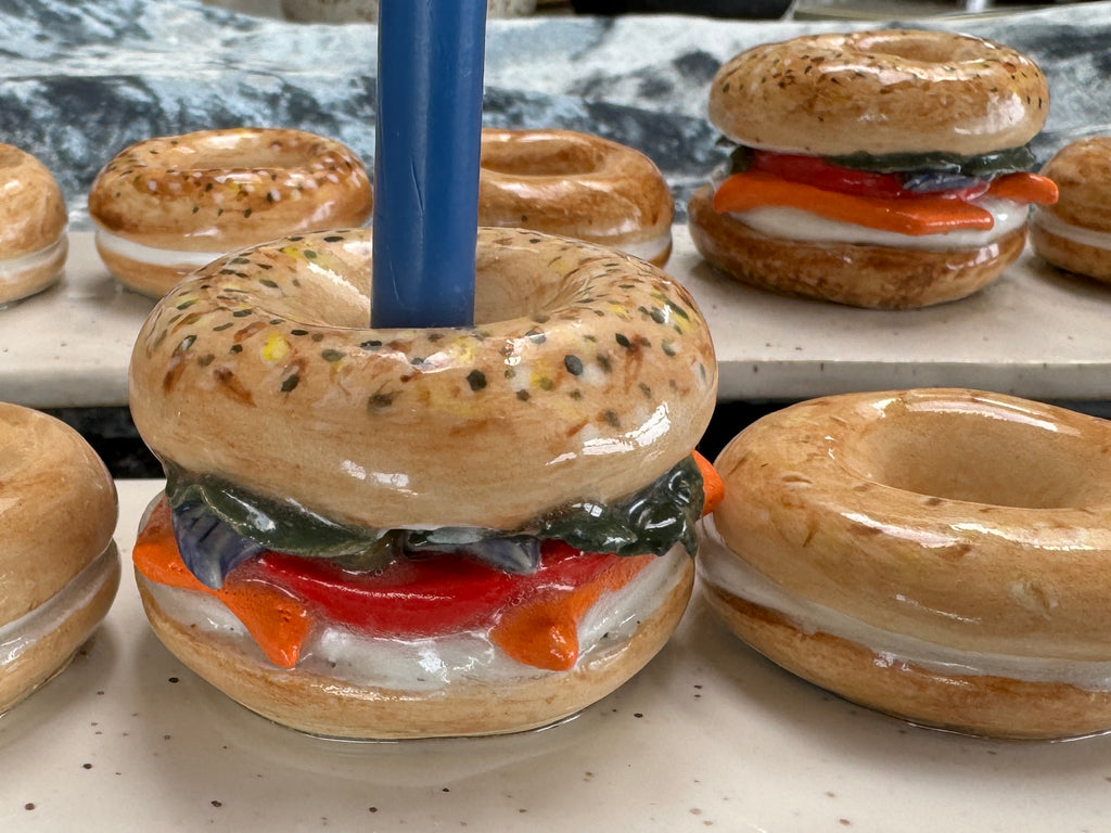 Hanukkah: Bagel Menorah