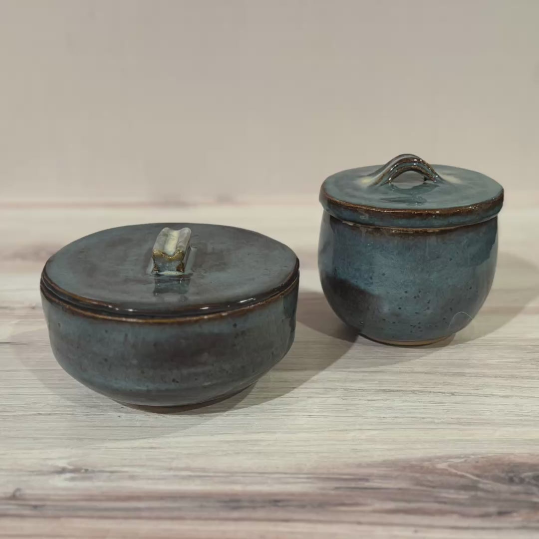 Lidded Vessels: Blue